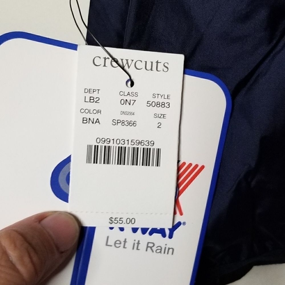 Crew Cuts jacket windbreaker rain coat hooded - Picture 4 of 4